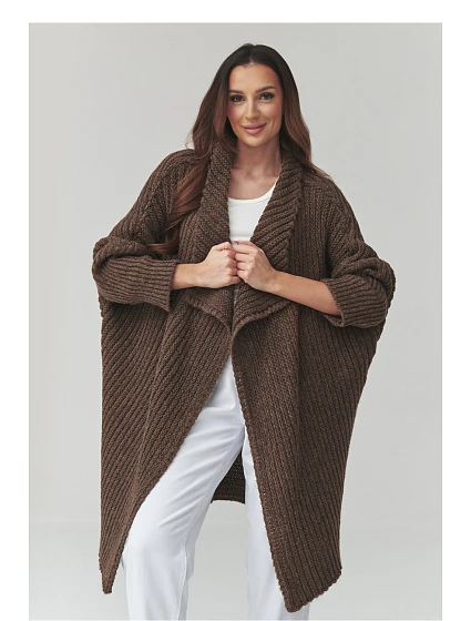 Svetr na zapínání  model 226882 Makadamia