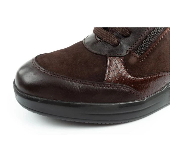 Scholl Emma Laces dámské sportovní kožené hnědé dámské platformy Scholl Emma Laces dámské sportovní kožené hnědé dámské platformy