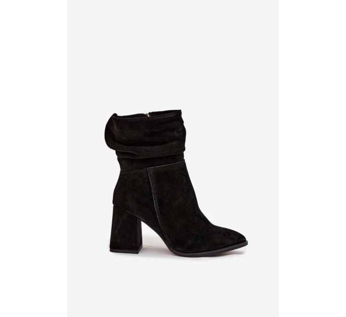 Kozačky z přírodního semiše vyhřívané na podpatku s Černé model 21718472 - Zazoo Kozačky z přírodního semiše vyhřívané na podpatku s Černé model 21718472 - Zazoo