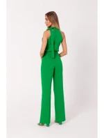 M746 Kombinéza se zavazováním za krkem - zelená