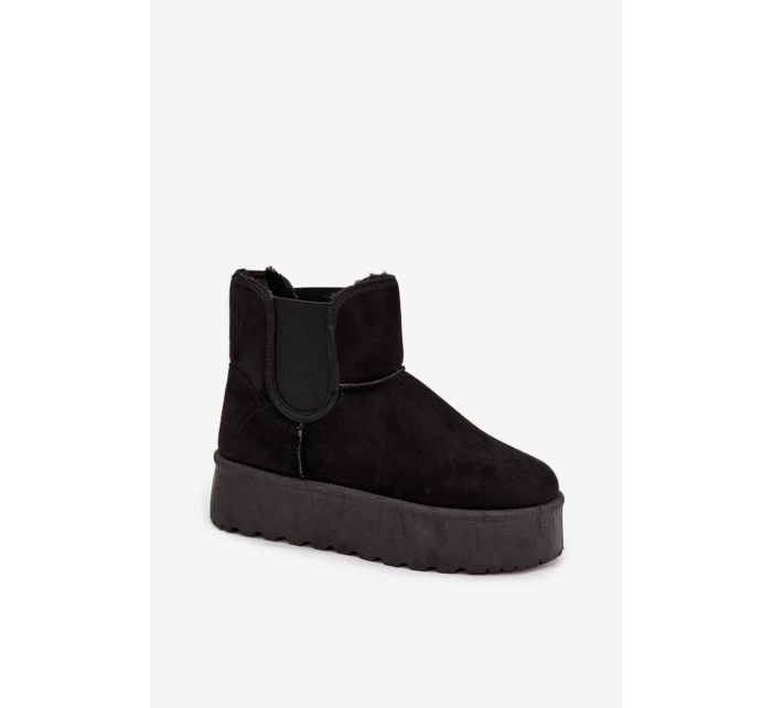 Dámské sněhule s elastickou vsadkou Kiora – černé