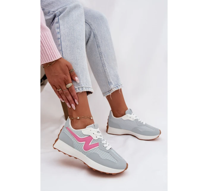 Dámské sportovní boty na platformě – modré Janelora Dámské sportovní boty na platformě – modré Janelora