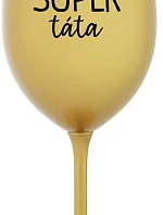 SUPER TÁTA - zlatá sklenice na víno 350 ml