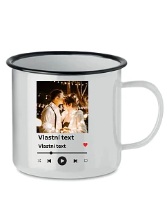 Personalizovaný retro plecháček s motivem přehrávače
