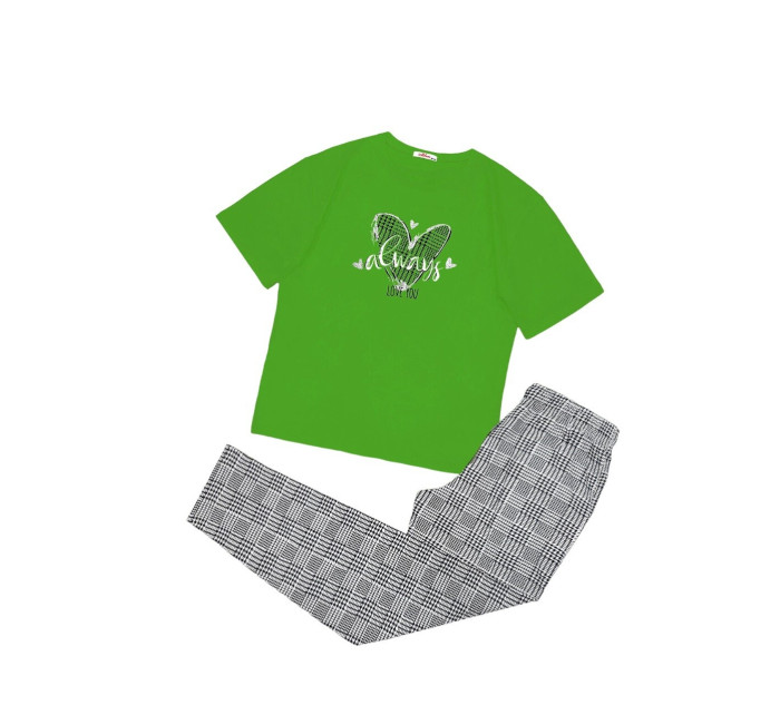 Dámské pyžamo 160/091 zelená s potiskem - Karol