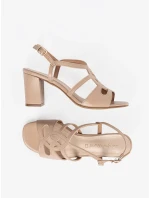 Klasické dámské  sandály hnědé Obcas