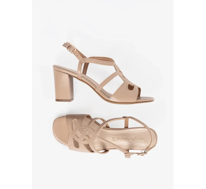 Klasické dámské  sandály hnědé Obcas