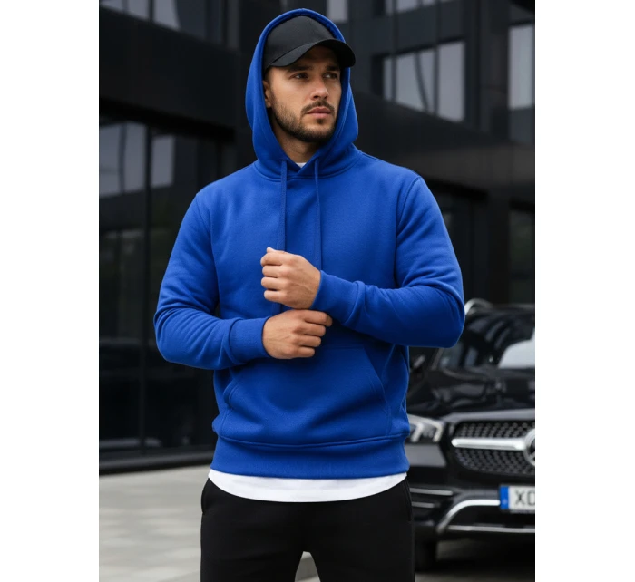 Pánská mikina s kapucí modrá BX2392 Pánská mikina s kapucí modrá BX2392