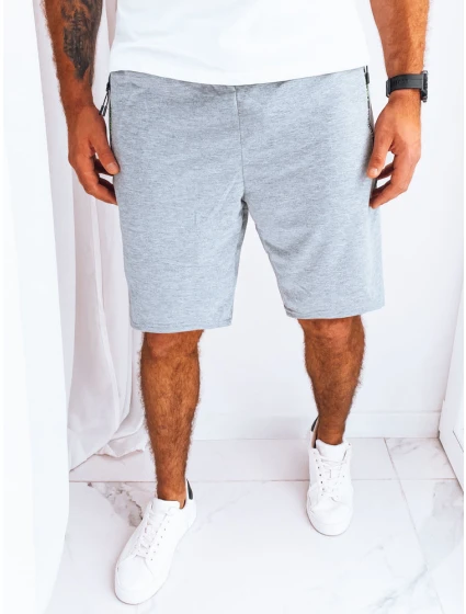 Pánské světle šedé teplákové kraťasy Dstreet model 21968878 - FashionStreet
