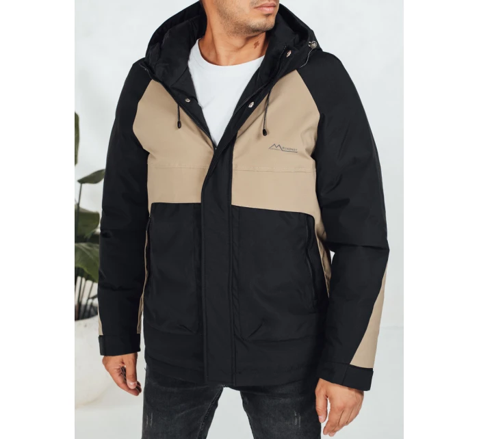 Pánská zimní bunda s kapucí béžová FashionStreet TX5042