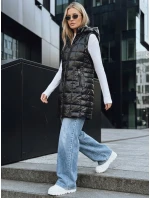 Dámská prošívaná vesta s kapucí černá FashionStreet TY5257