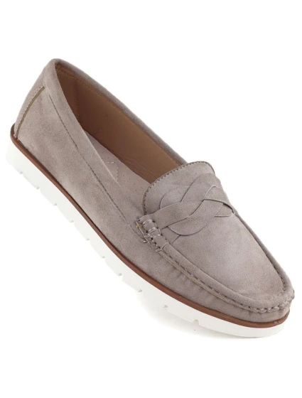 Dámské polobotky mokasíny taupe model 21906711