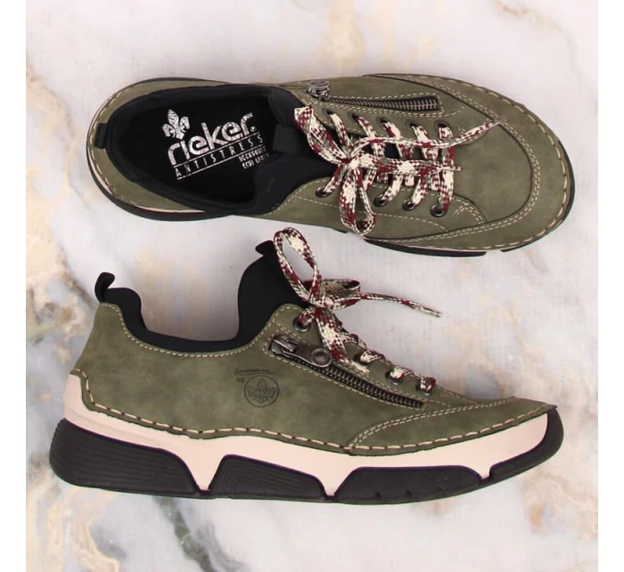 Pohodlná polobotka Rieker W RKR610 zelená