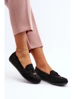 Dámské klasické černé semišové mokasíny model 21651268 - Boto Dámské klasické černé semišové mokasíny model 21651268 - Boto