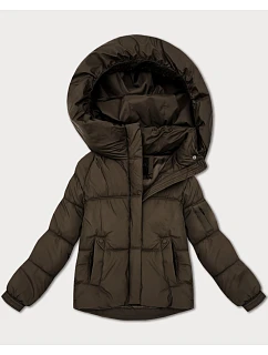 Hnědá dámská oversize bunda pro přechodné období model 21439662 - S'WEST
