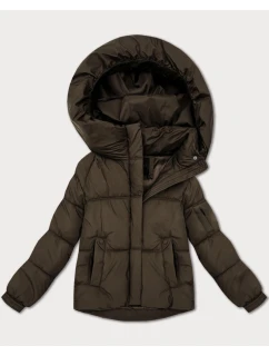 Hnědá dámská oversize bunda pro přechodné období model 21439662 - S'WEST