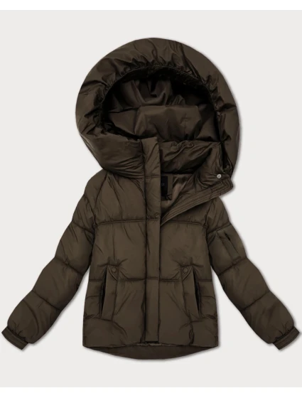 Hnědá dámská oversize bunda pro přechodné období model 21439662 - S'WEST