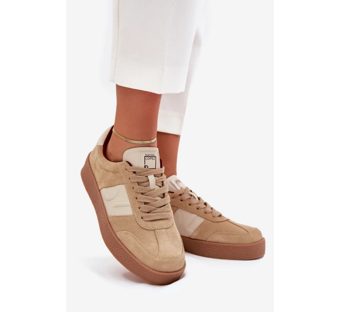 Dámské Zamszové Tenisky Daniel Lopez Just Dare SS2D4022 Béžové