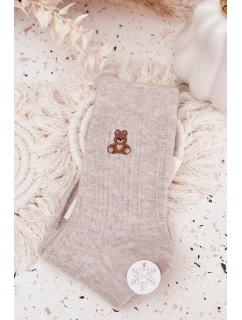 Teplé dámské ponožky s vlnou model 21786847 šedé - Aura.via