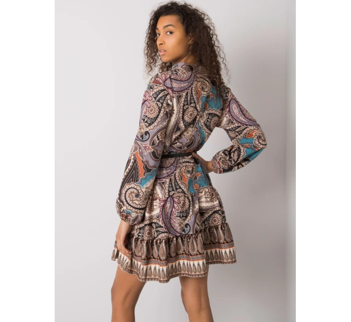 Šaty DHJ SK 15053.61 černá a béžová