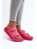 Lehké dámské pěnové pantofle s přezkami Big Star Fuchsia Lehké dámské pěnové pantofle s přezkami Big Star Fuchsia