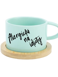 ALERGICKÁ NA IDIOTY - mint hrníček makronka 200 ml