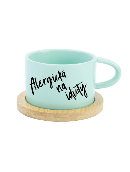 ALERGICKÁ NA IDIOTY - mint hrníček makronka 200 ml