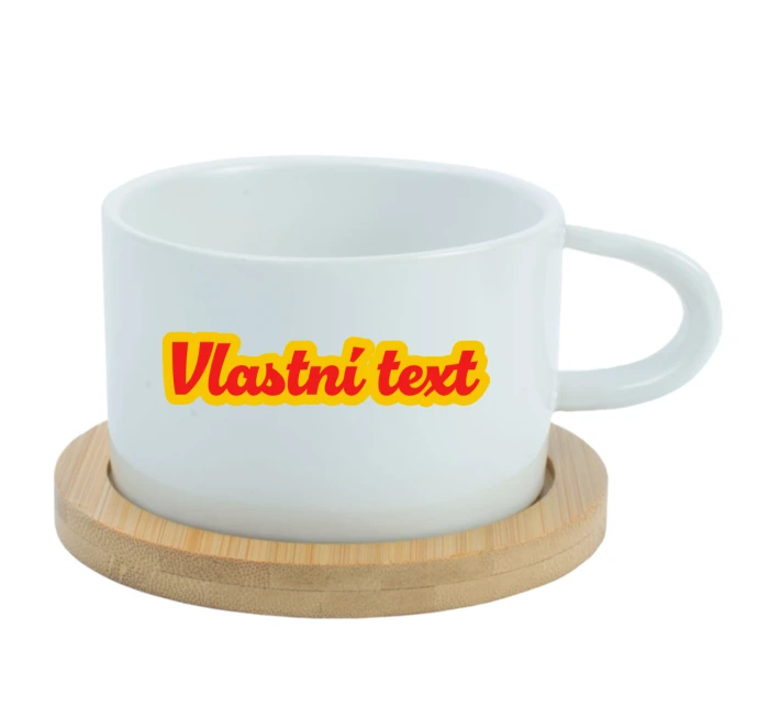 Personalizovaný keramický hrníček Makronka s obrysem 