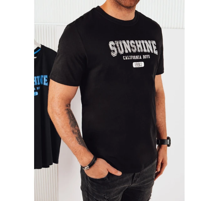 Pánské tričko s potiskem černé FashionStreet RX5376