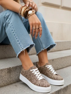 Dámské tenisky na platformě hnědé FashionStreet ZY1380