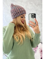 Veselá fleecová čepice K225 červená+modrá