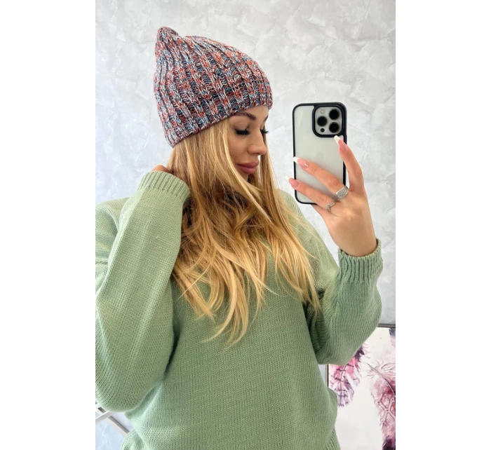 Veselá fleecová čepice K225 červená+modrá