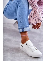 Dámské nízké kožené tenisky Big Star model 21594429 Bílé - Big Star Shoes Dámské nízké kožené tenisky Big Star model 21594429 Bílé - Big Star Shoes