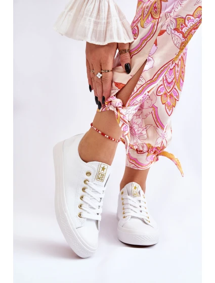 Dámské Klasické Tenisky Bílé a zlatá model 21607873 - EVENTO