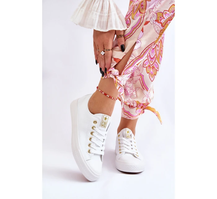 Dámské Klasické Tenisky Bílé a zlatá model 21607873 - EVENTO