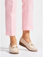 Designové mokasíny dámské hnědé na klínku Designové mokasíny dámské hnědé na klínku