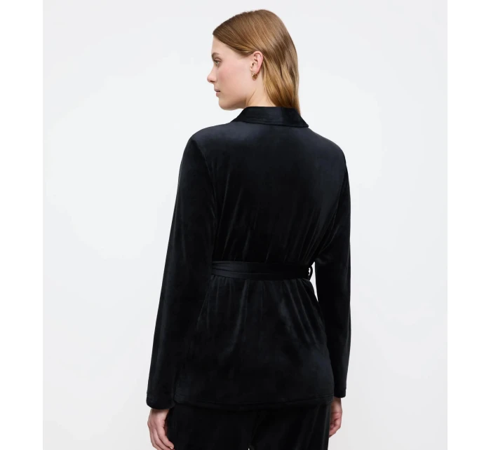 Sensual Velour Robe Top 01 - BLACK - TRIUMPH BLACK - TRIUMPH