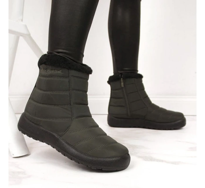 Nepromokavé sněhové boty na zip NEWS W EVE181D khaki Nepromokavé sněhové boty na zip NEWS W EVE181D khaki