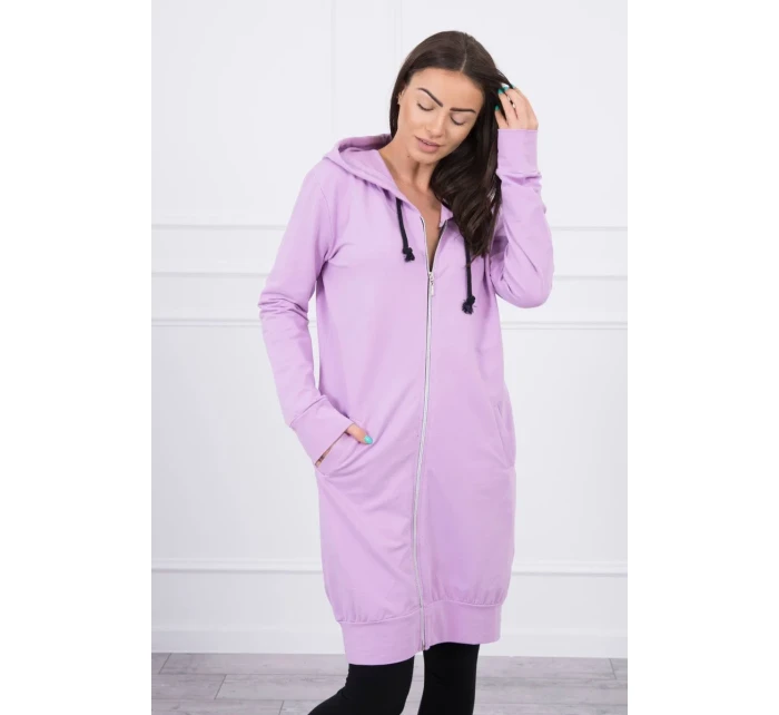Šaty s kapucí, mikina fialová Šaty s kapucí, mikina fialová