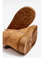 Dětské nazouvací zateplené sněhule Camel model 21605387 - Boto Dětské nazouvací zateplené sněhule Camel model 21605387 - Boto