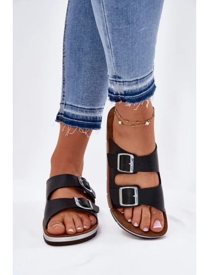 Dámské Sandały S Přezkami model 21697994 Černé - Inblu Dámské Sandały S Přezkami model 21697994 Černé - Inblu