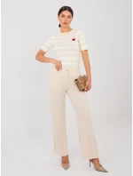 Spodnie IT SP model 21910964 jasny beżowy - FPrice Spodnie IT SP model 21910964 jasny beżowy - FPrice