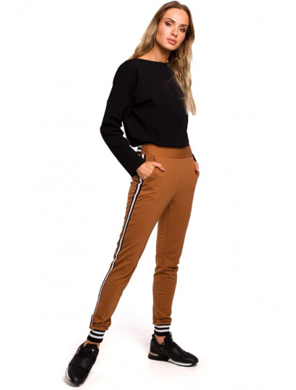 Kalhoty Jogger s  manžetami karamelové model 18002206 - Moe