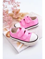 Dětské tenisky na suchý zip růžove Bernie