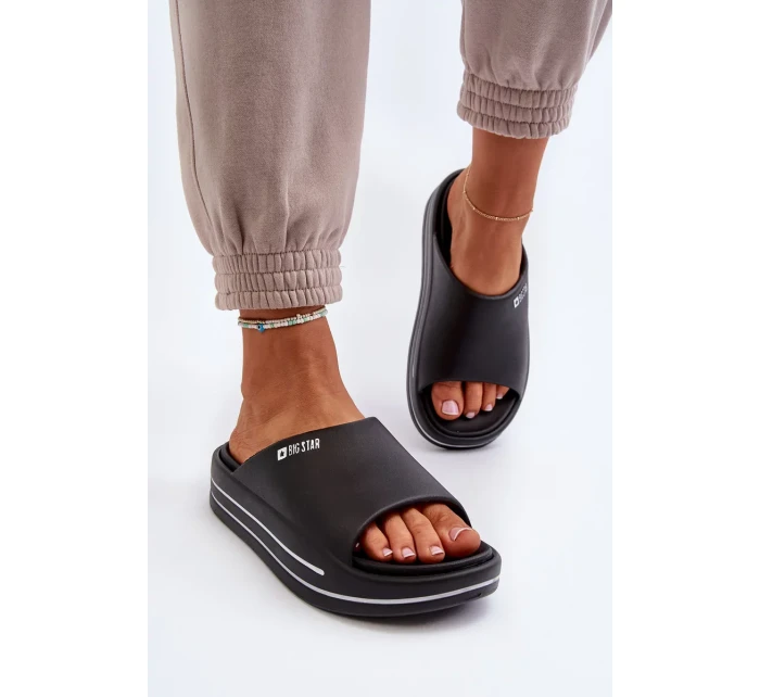 Dámské pantofle na platformě Big Star Black