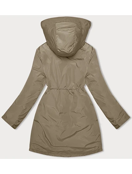 Dámská zimní bunda ve velbloudí barvě s kožešinovou podšívkou Glakate model 21247435 - Miss TiTi