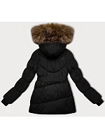 Černobéžová dámská bunda typu pro přechodné období model 21248456 - J.STYLE Černobéžová dámská bunda typu pro přechodné období model 21248456 - J.STYLE