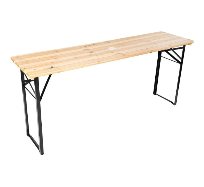 PIKNIKOVÝ BAROVÝ SET DŘEVĚNÝ STŮL A 2 LAVICE