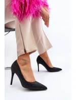 Lodičky zdobené flitry Černé model 21644908 - Boto