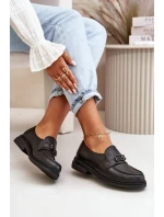 Zazoo 20102 Moderní Lakové Polobotky na Masivní Platformě Černé Zazoo 20102 Moderní Lakové Polobotky na Masivní Platformě Černé